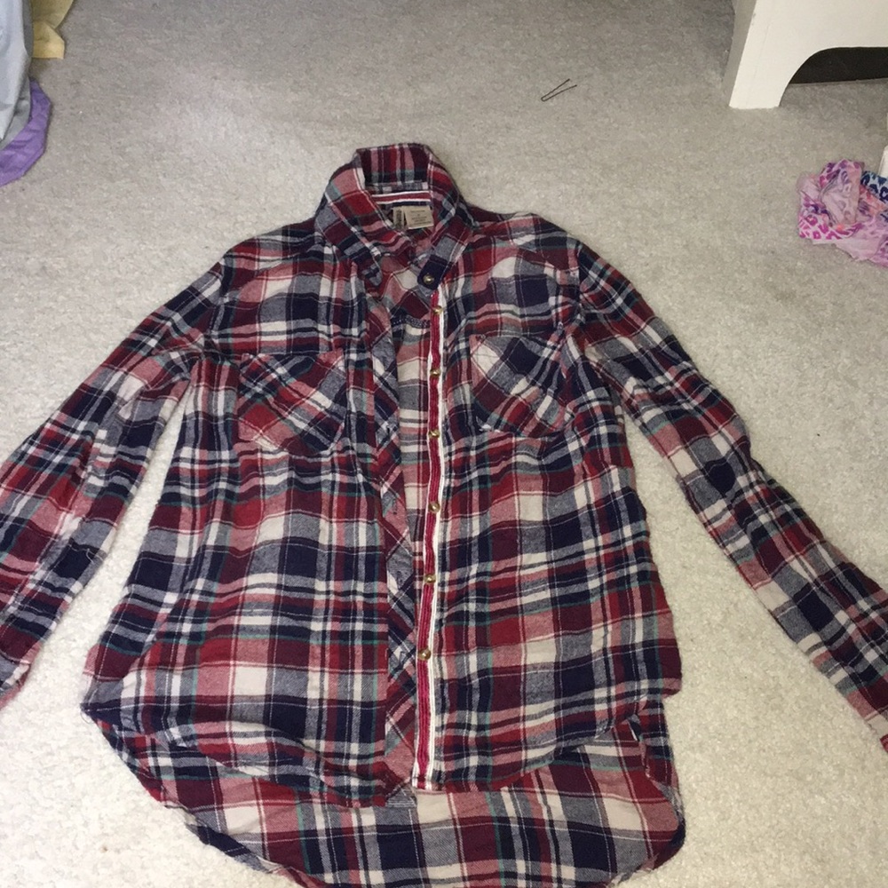 Red white and blue flannel